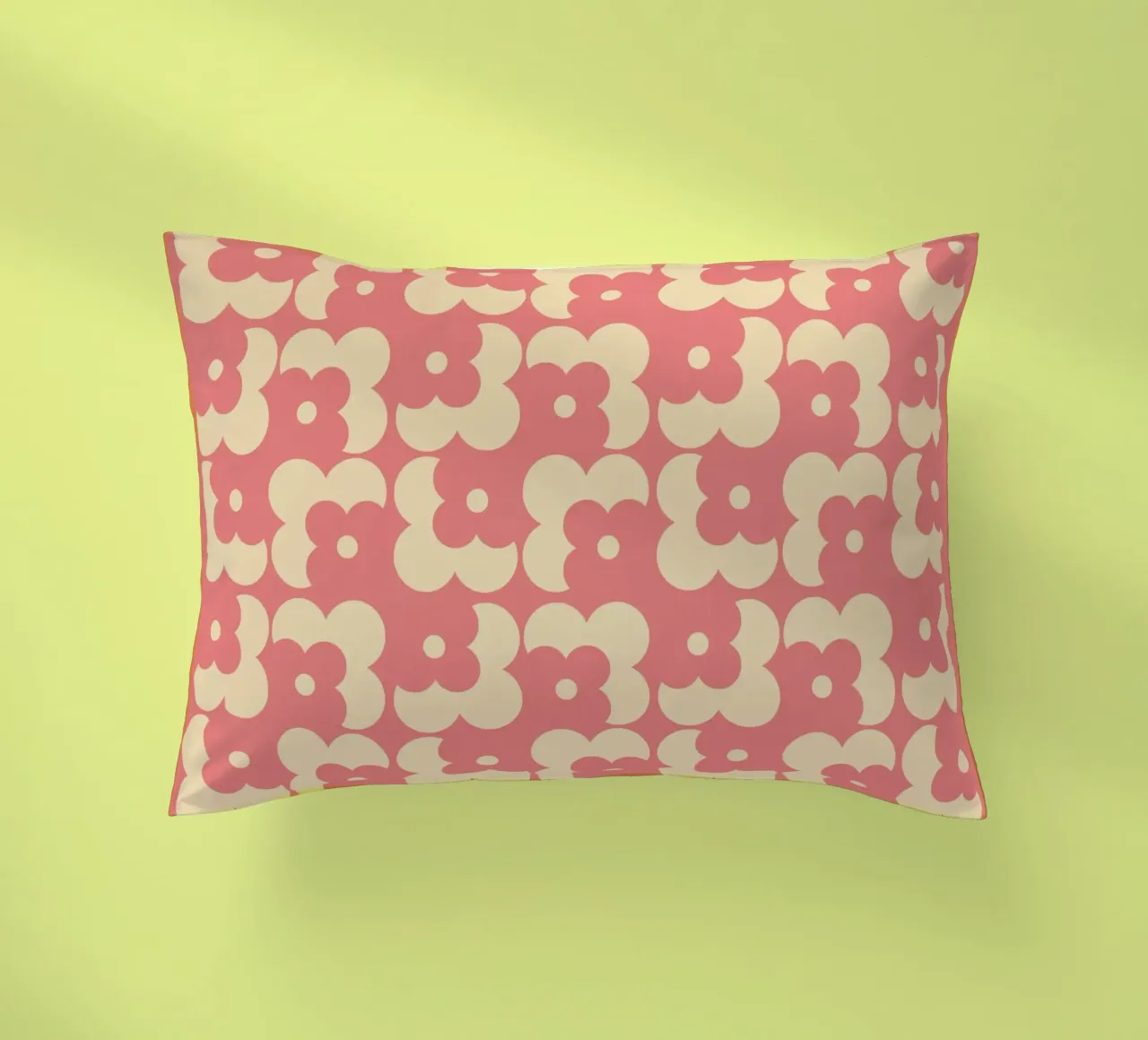Pink fall retro 60s floral pattern cuscino da TijanaArtStudio88