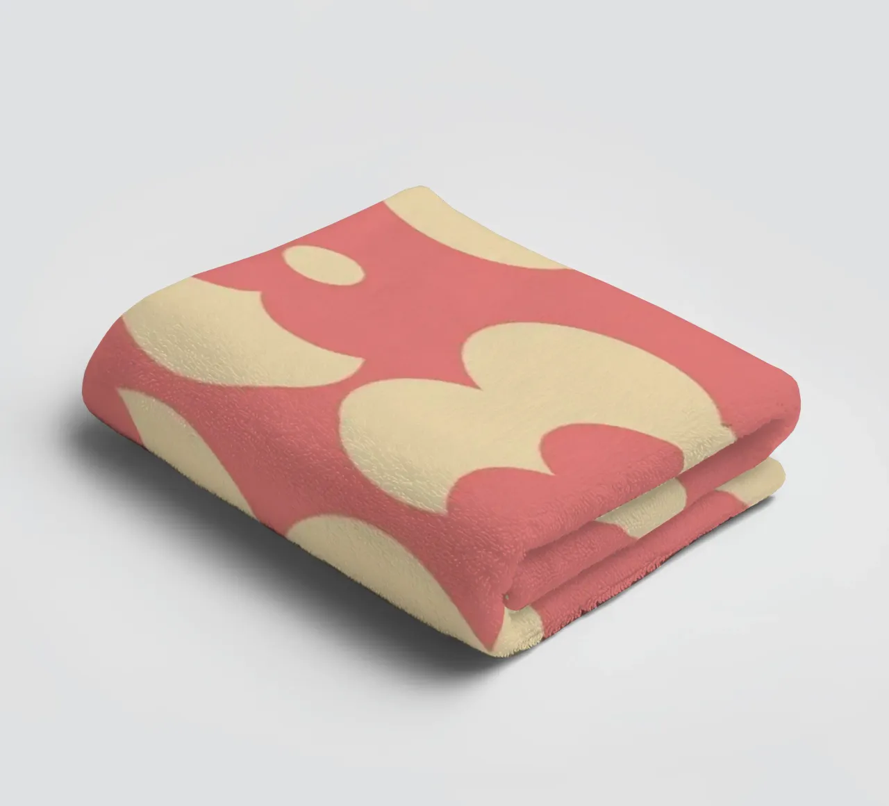 Pink fall retro 60s floral pattern asciugamano da bagno da TijanaArtStudio88