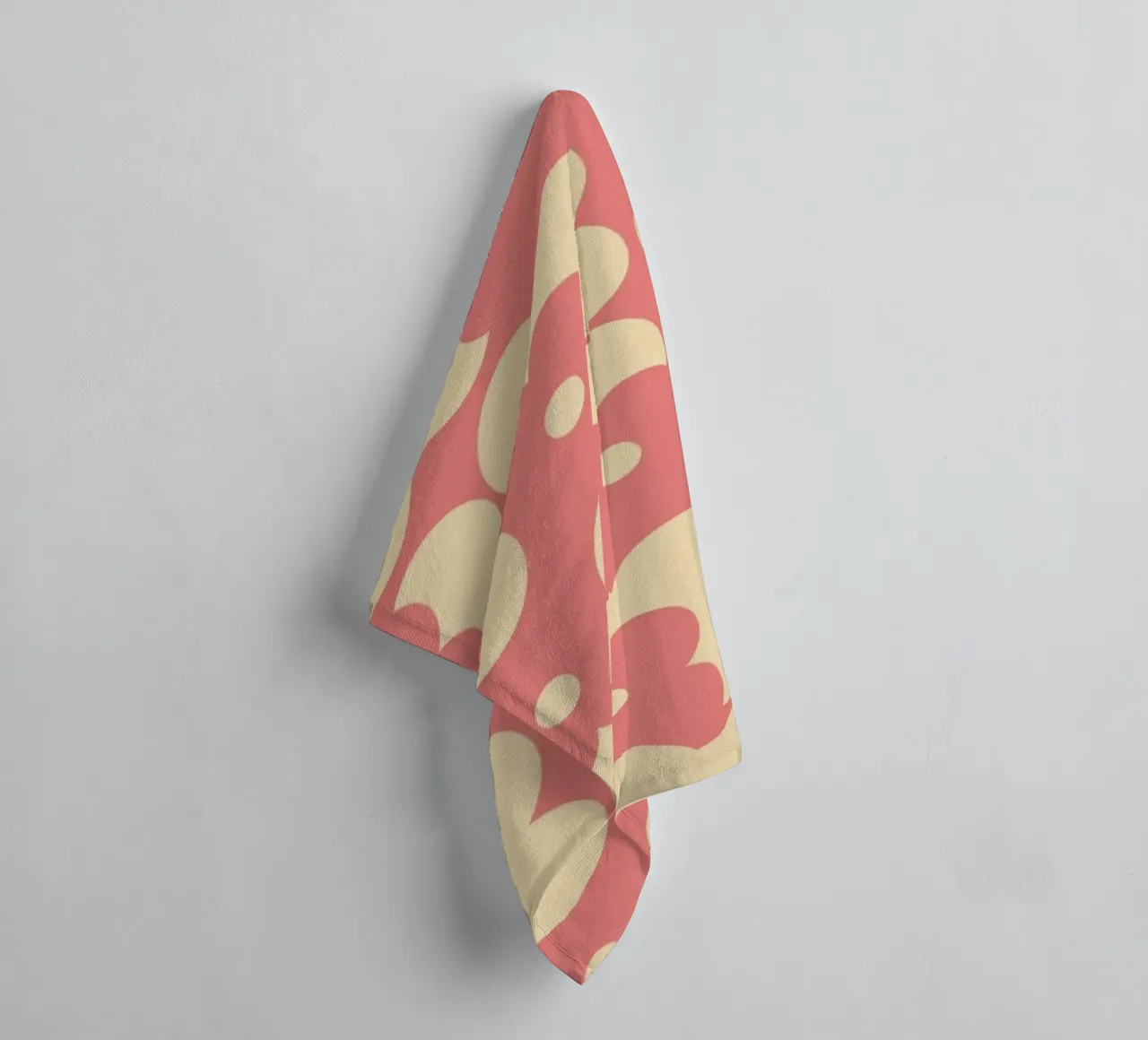 Pink fall retro 60s floral pattern asciugamano da bagno da TijanaArtStudio88