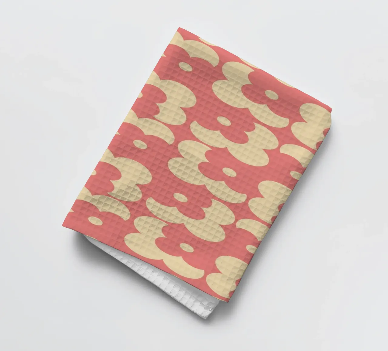 Pink fall retro 60s floral pattern canovaccio da cucina da TijanaArtStudio88