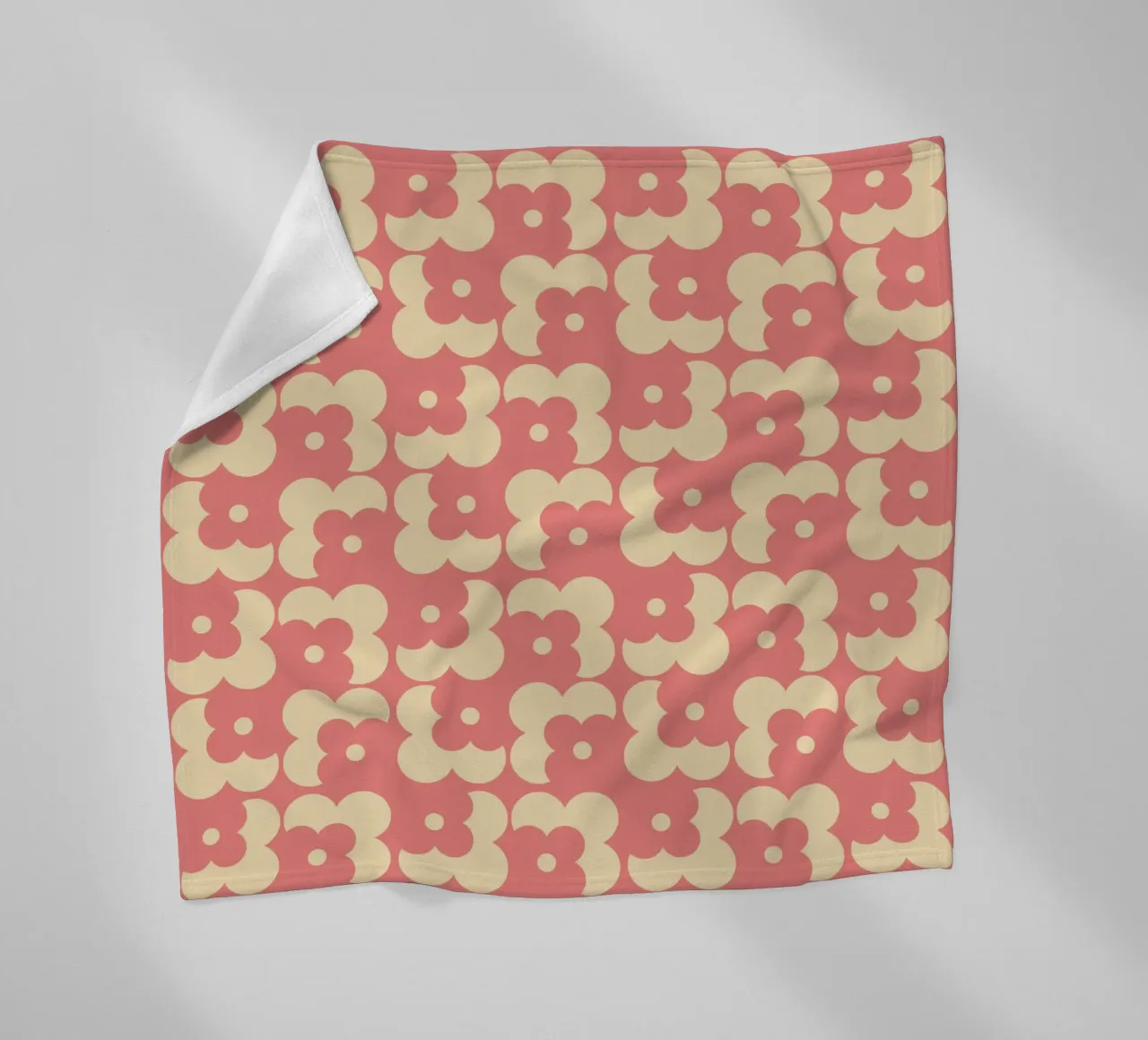 Pink fall retro 60s floral pattern coperta in pile da TijanaArtStudio88