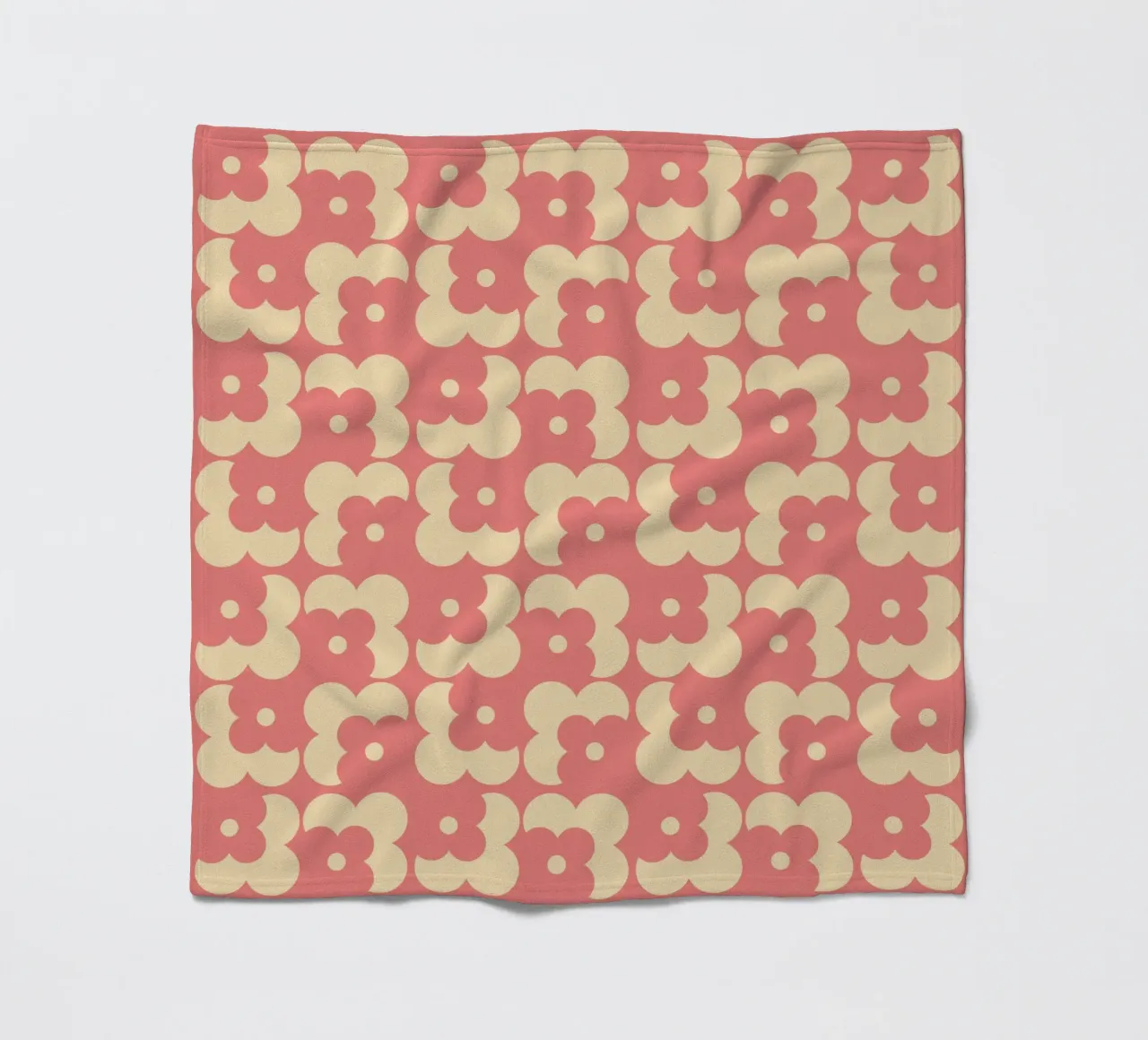 Pink fall retro 60s floral pattern coperta in pile da TijanaArtStudio88