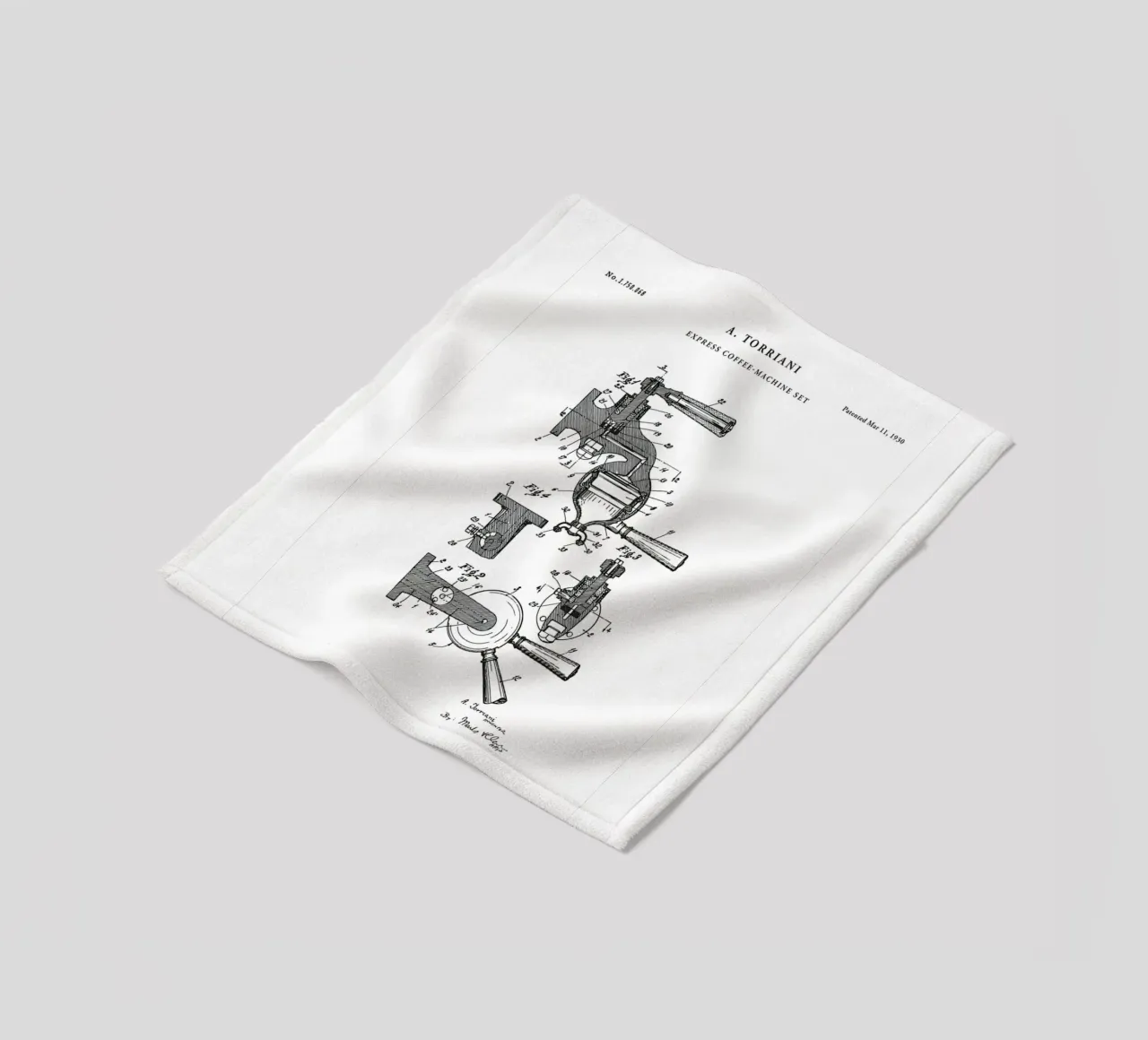 Espresso Machine Patent coperta in pile da mary shop