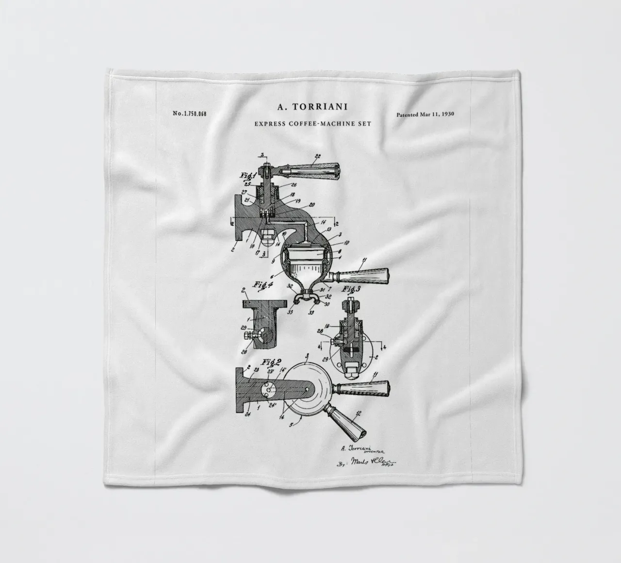 Espresso Machine Patent coperta in pile da mary shop