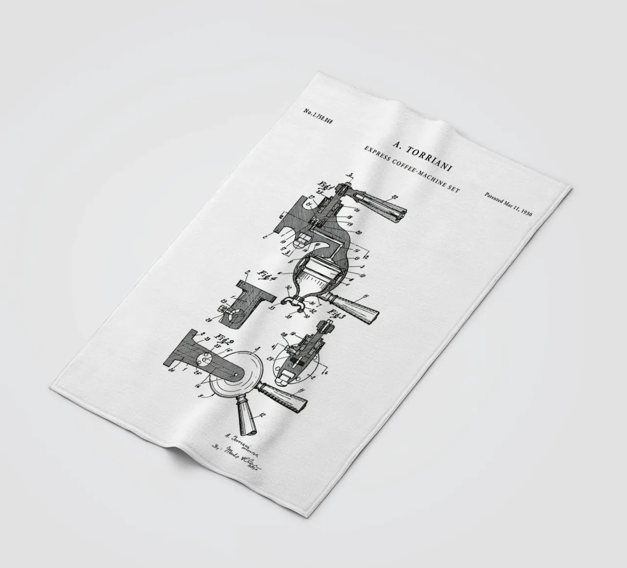 Espresso Machine Patent coperta in pile da mary shop