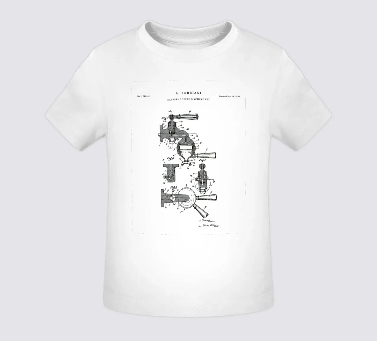 Espresso Machine Patent maglietta neonato da mary shop