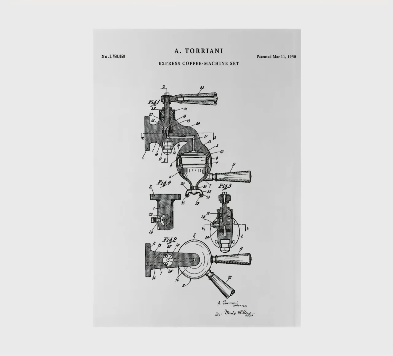 Espresso Machine Patent notebook by mary shop