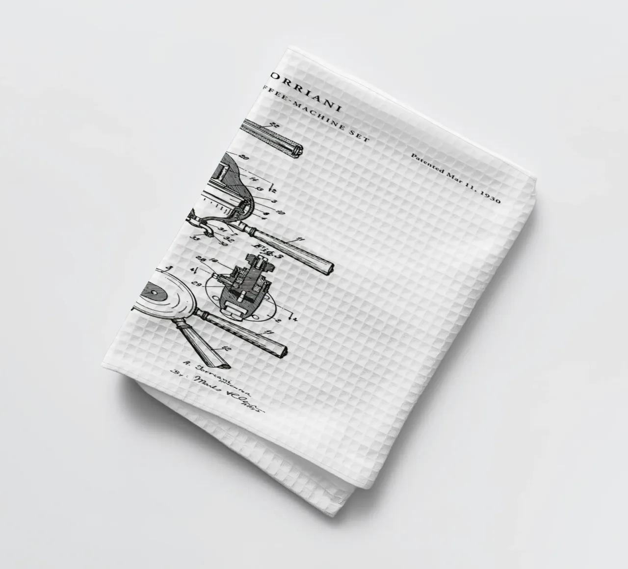 Espresso Machine Patent canovaccio da cucina da mary shop