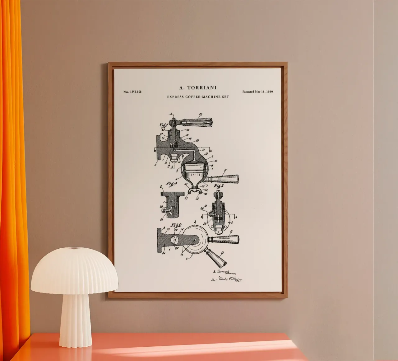 Espresso Machine Patent alluminio dibond da mary shop