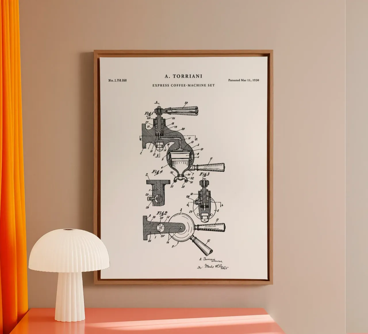 Espresso Machine Patent tela da mary shop
