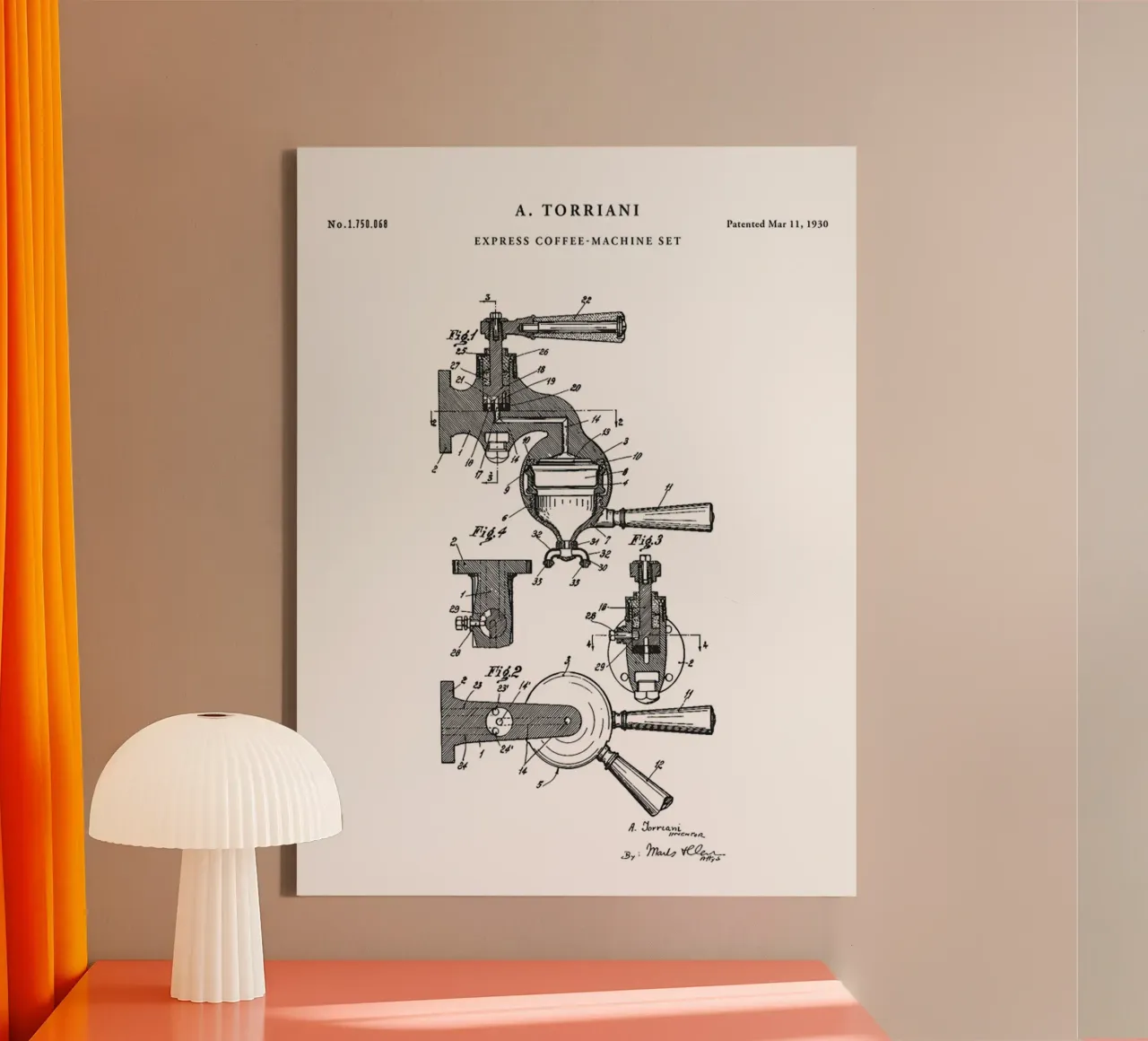 Espresso Machine Patent tela da mary shop