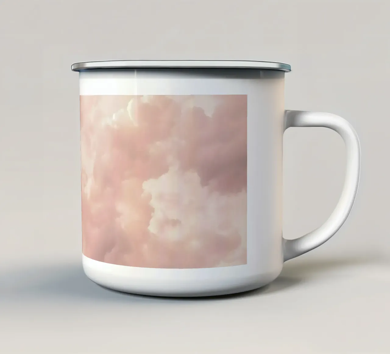 Rosa pastello Cielo sognante Cloudscape tazza in smalto da Moon  Bloom