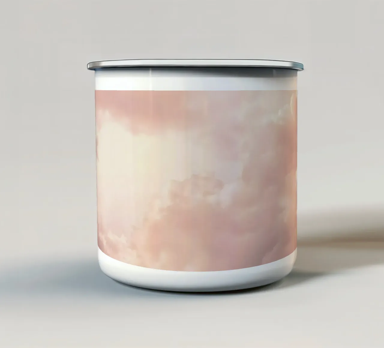 Rosa pastello Cielo sognante Cloudscape tazza in smalto da Moon  Bloom