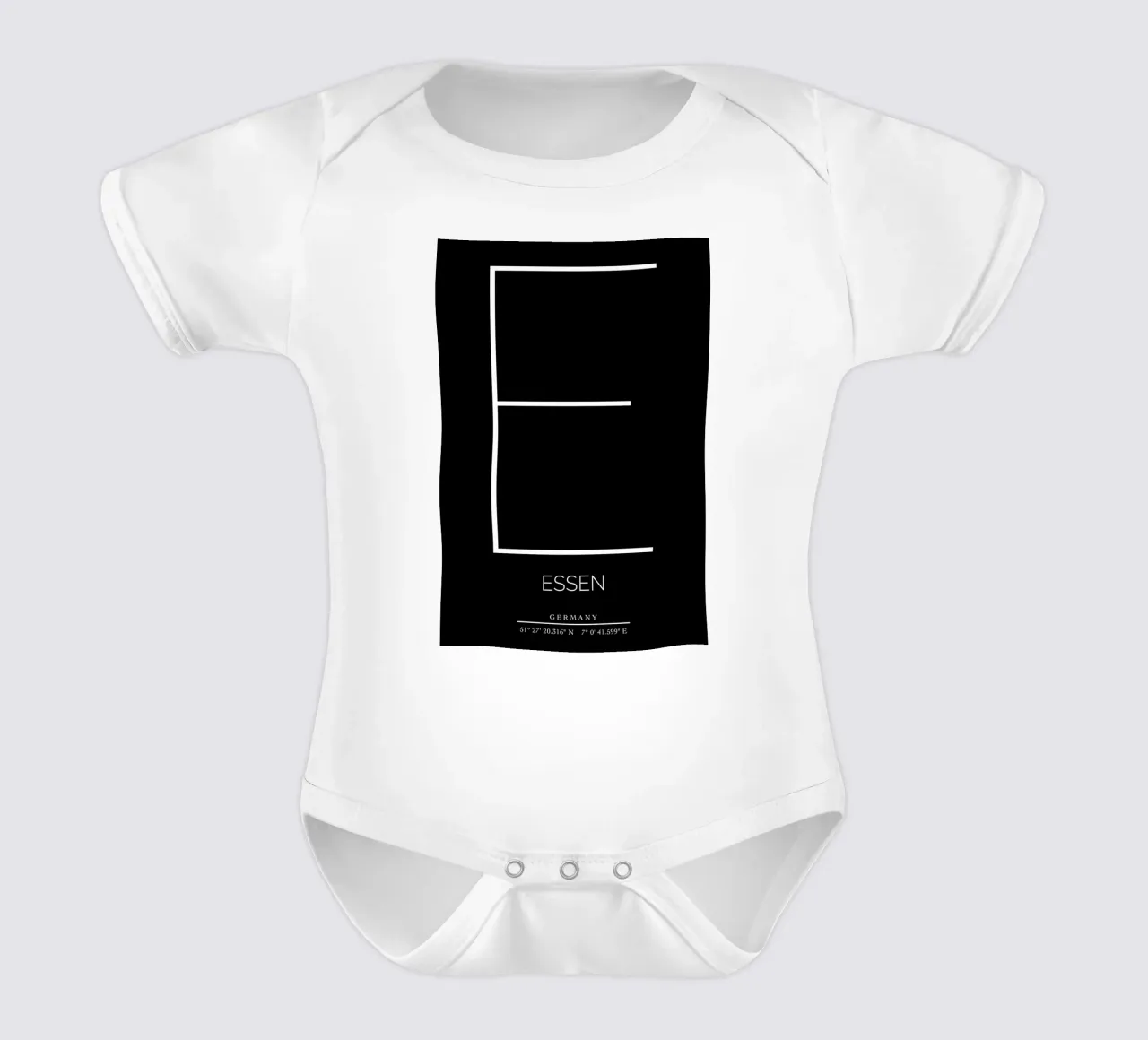 ESSEN -  black short-sleeve baby romper by CityLights
