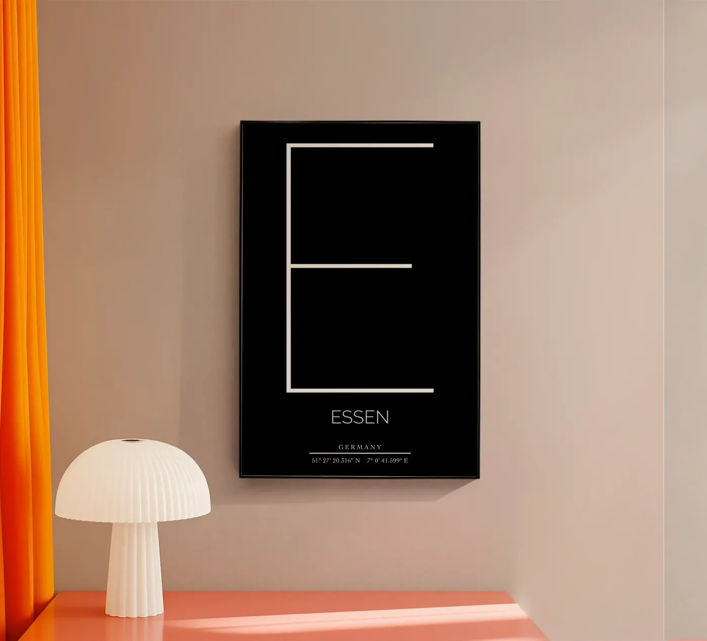 ESSEN -  black Acryl-Glas von CityLights