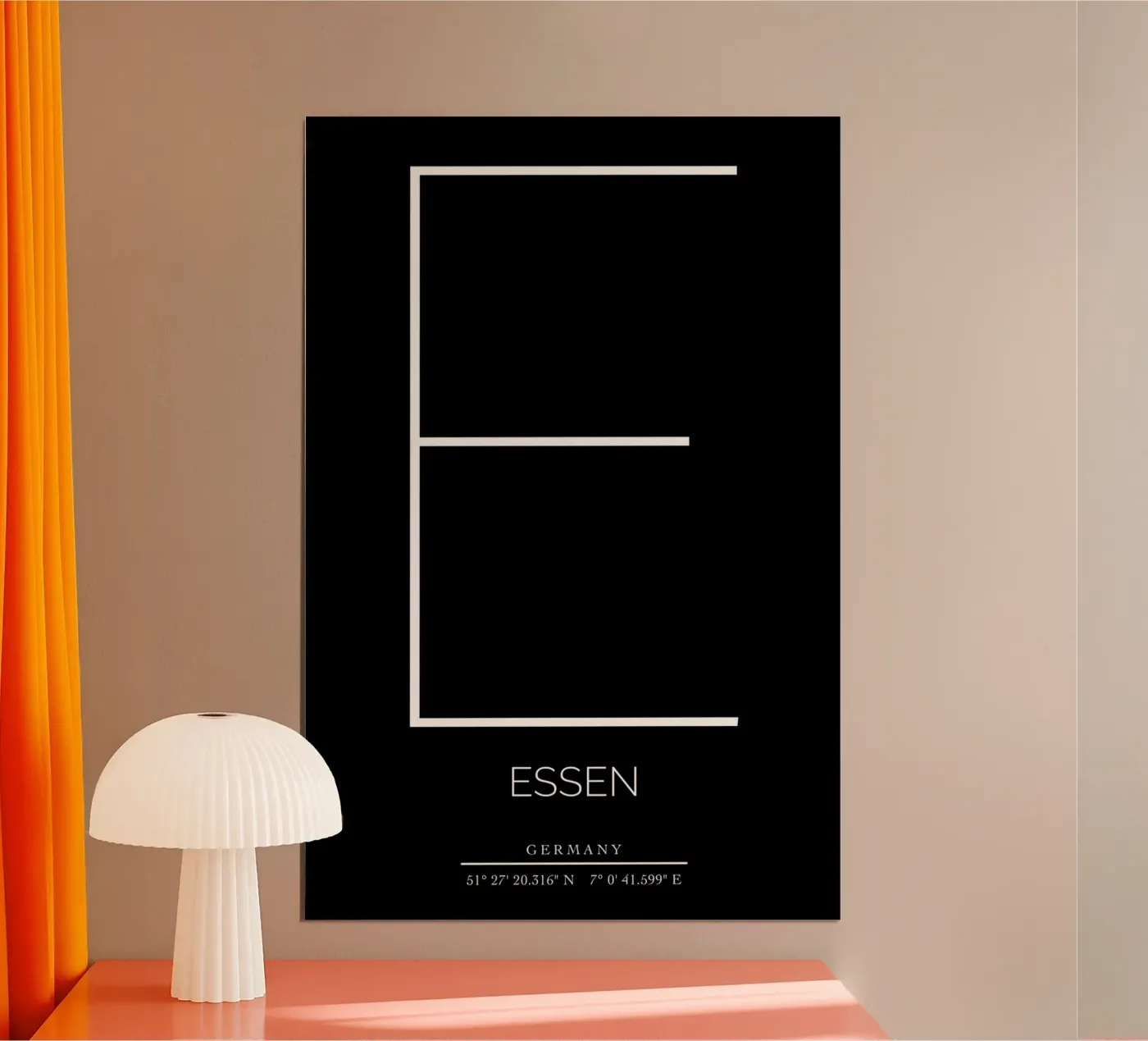 ESSEN - black poster van CityLights