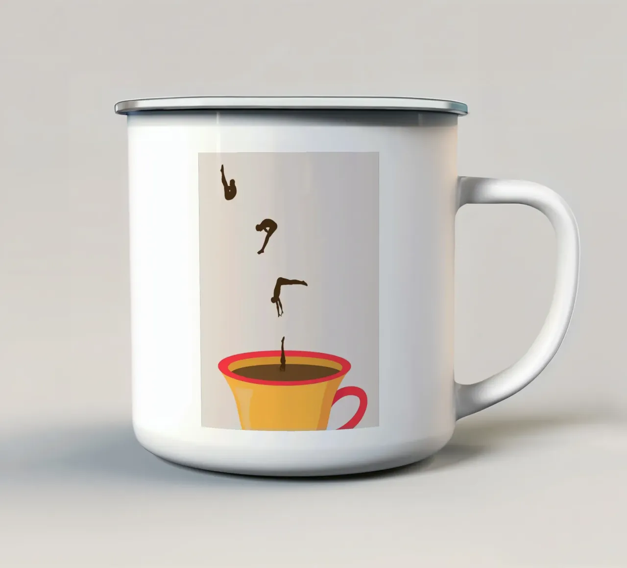 Master Coffee Retro Coffee Diver tazza in smalto da mary shop