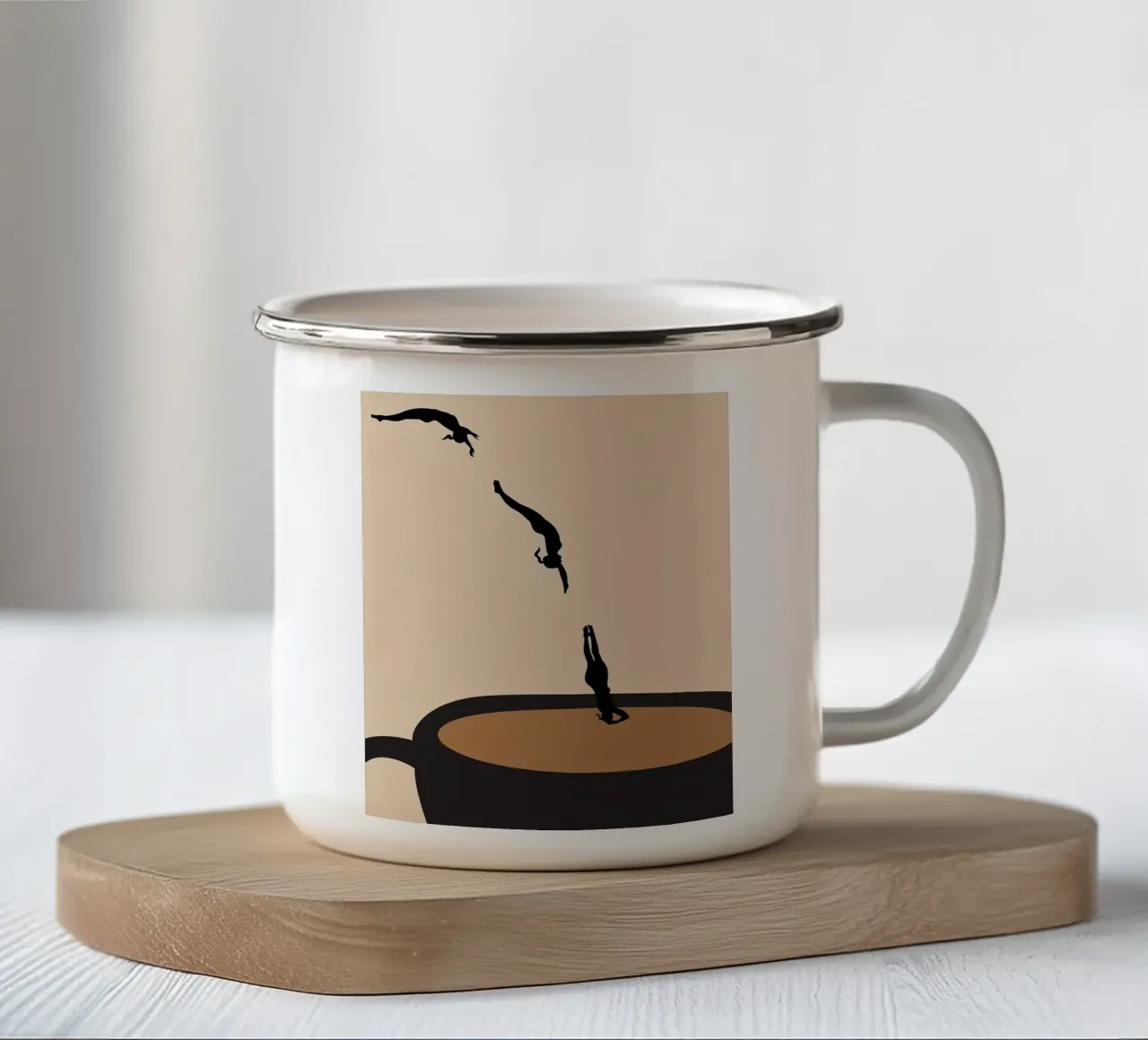 Master Dive into Coffee tazza in smalto da mary shop