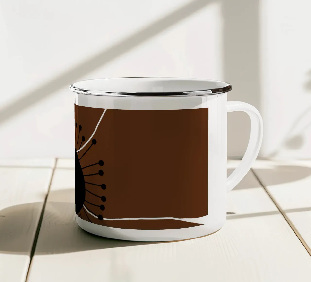 Modern bold brown blossom tazza in smalto da TijanaArtStudio88