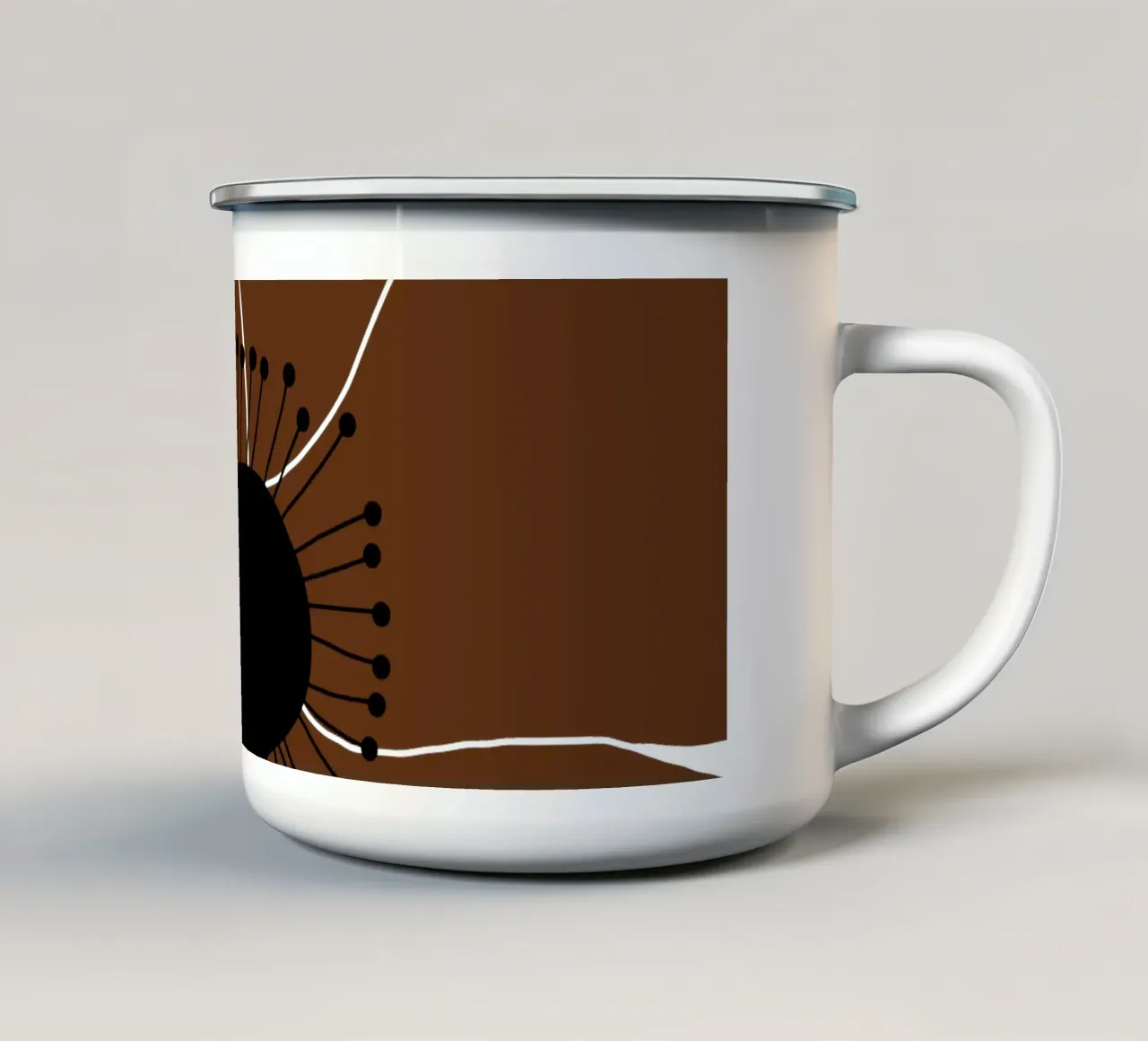 Modern bold brown blossom tazza in smalto da TijanaArtStudio88
