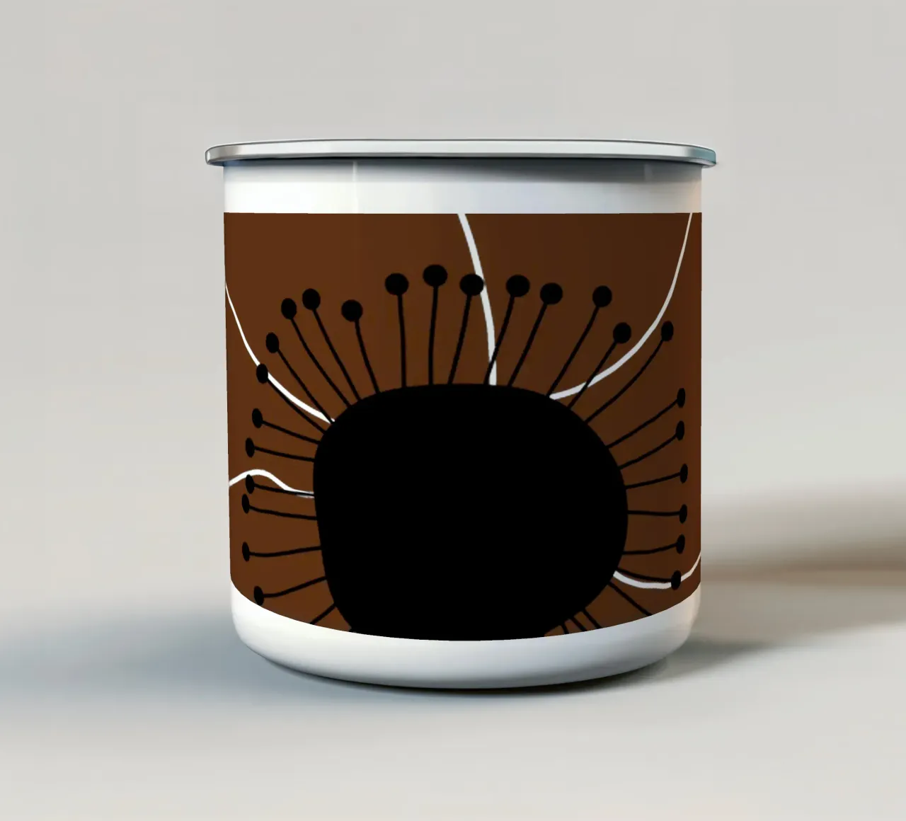 Modern bold brown blossom tazza in smalto da TijanaArtStudio88