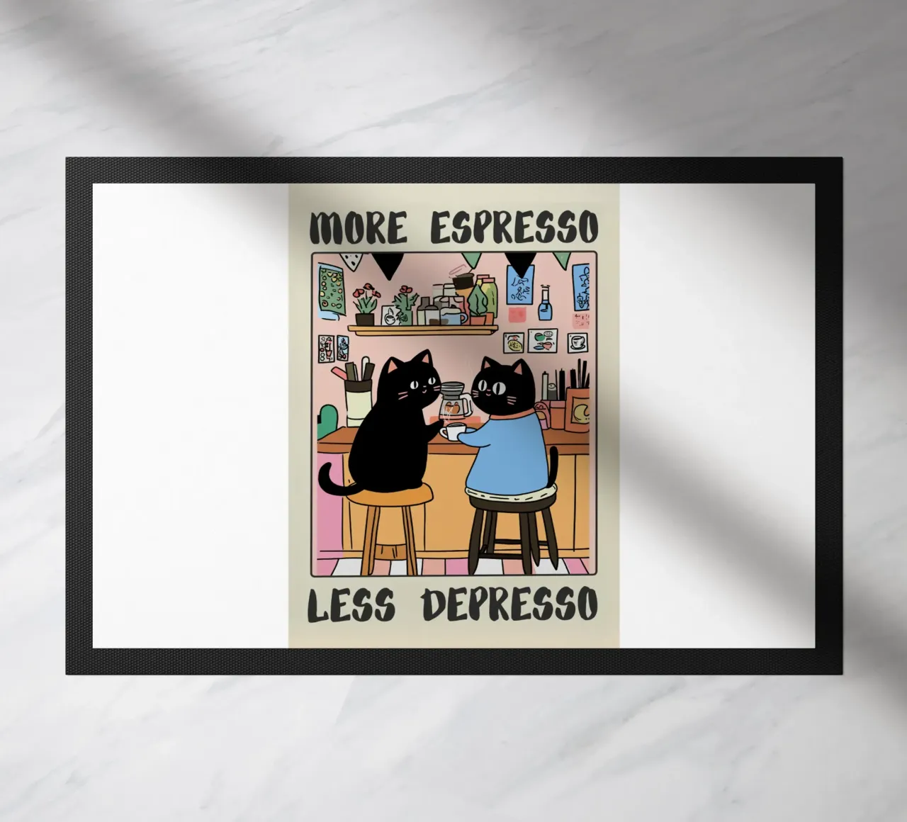 More Espresso Less Depresso – Black Cat Coffee zerbino da mary shop