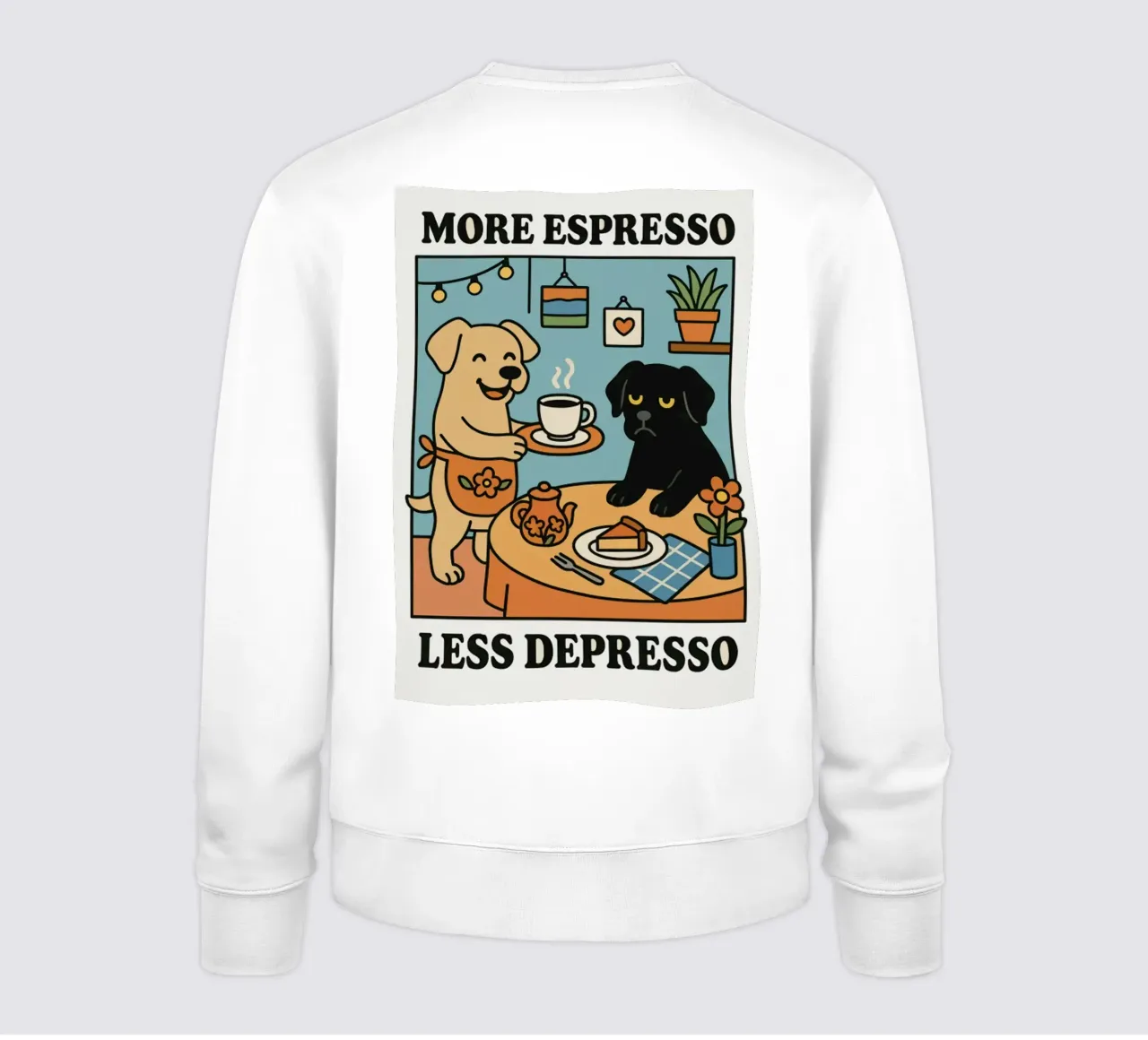 More Espresso Less Depresso Dog felpa da mary shop