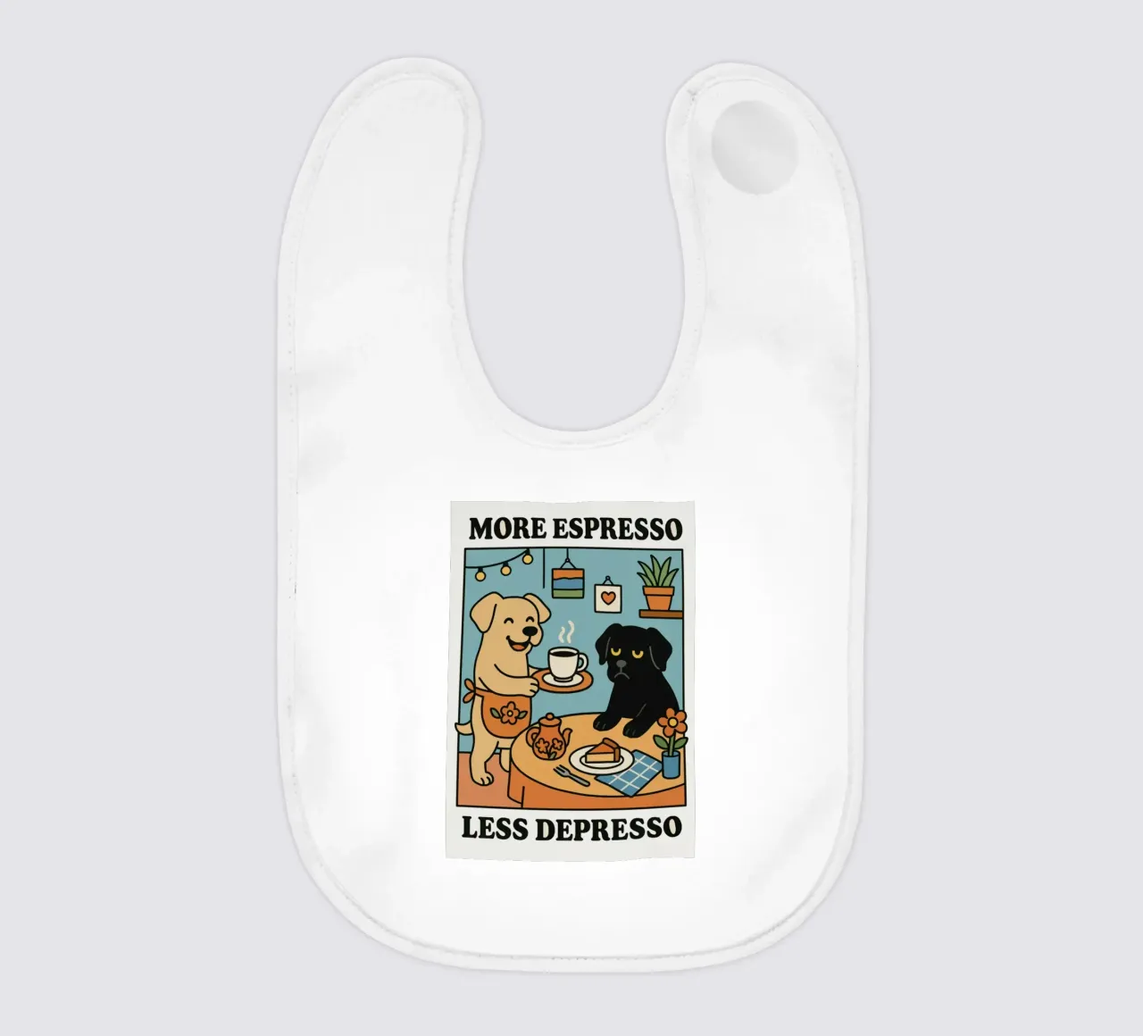 More Espresso Less Depresso Dog bavaglino da mary shop
