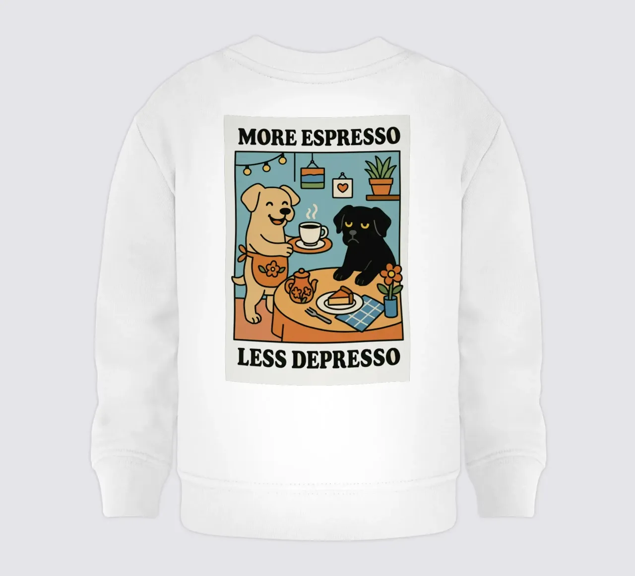 More Espresso Less Depresso Dog felpa neonato da mary shop