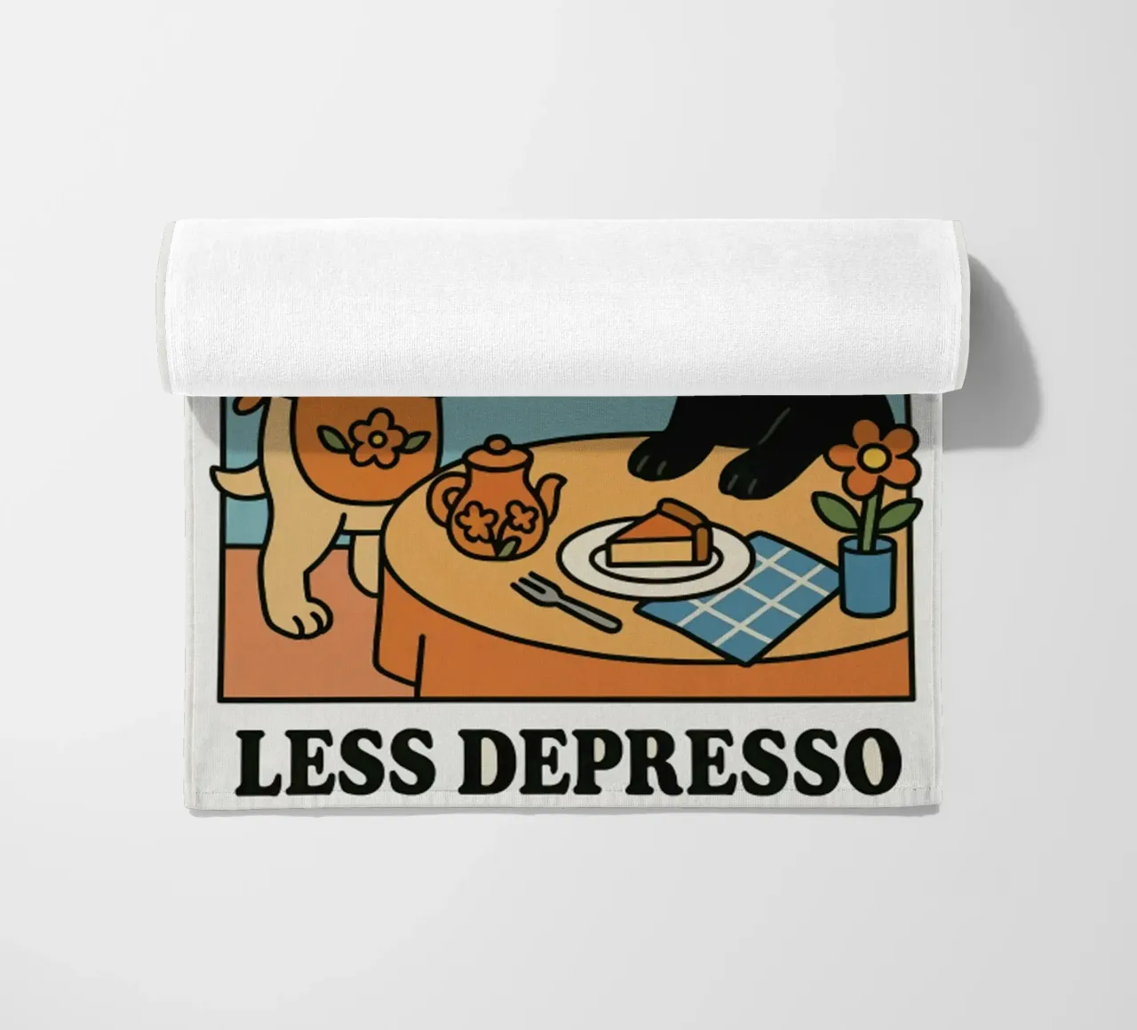 More Espresso Less Depresso Dog telo mare da mary shop