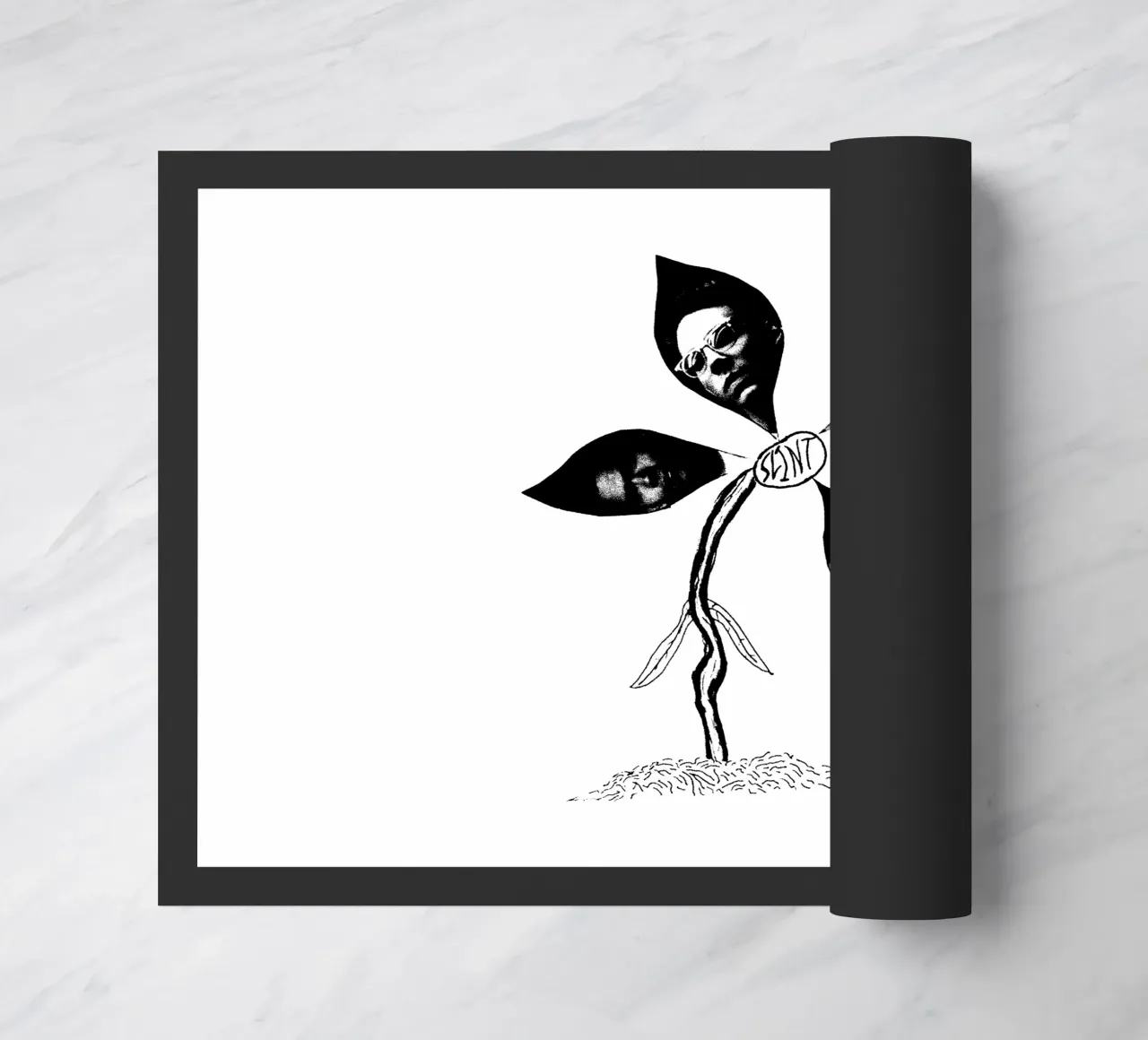 Silhouette Faccia di foglia - Slint zerbino da mannys_artt
