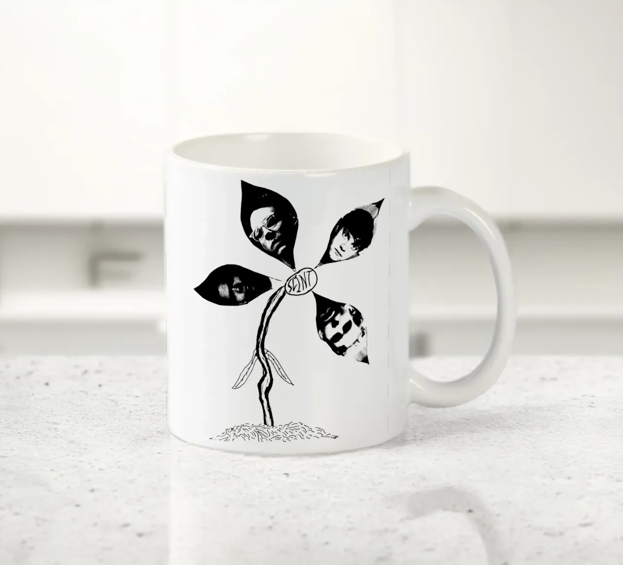 Silhouette Faccia di foglia - Slint tazza in ceramica da mannys_artt