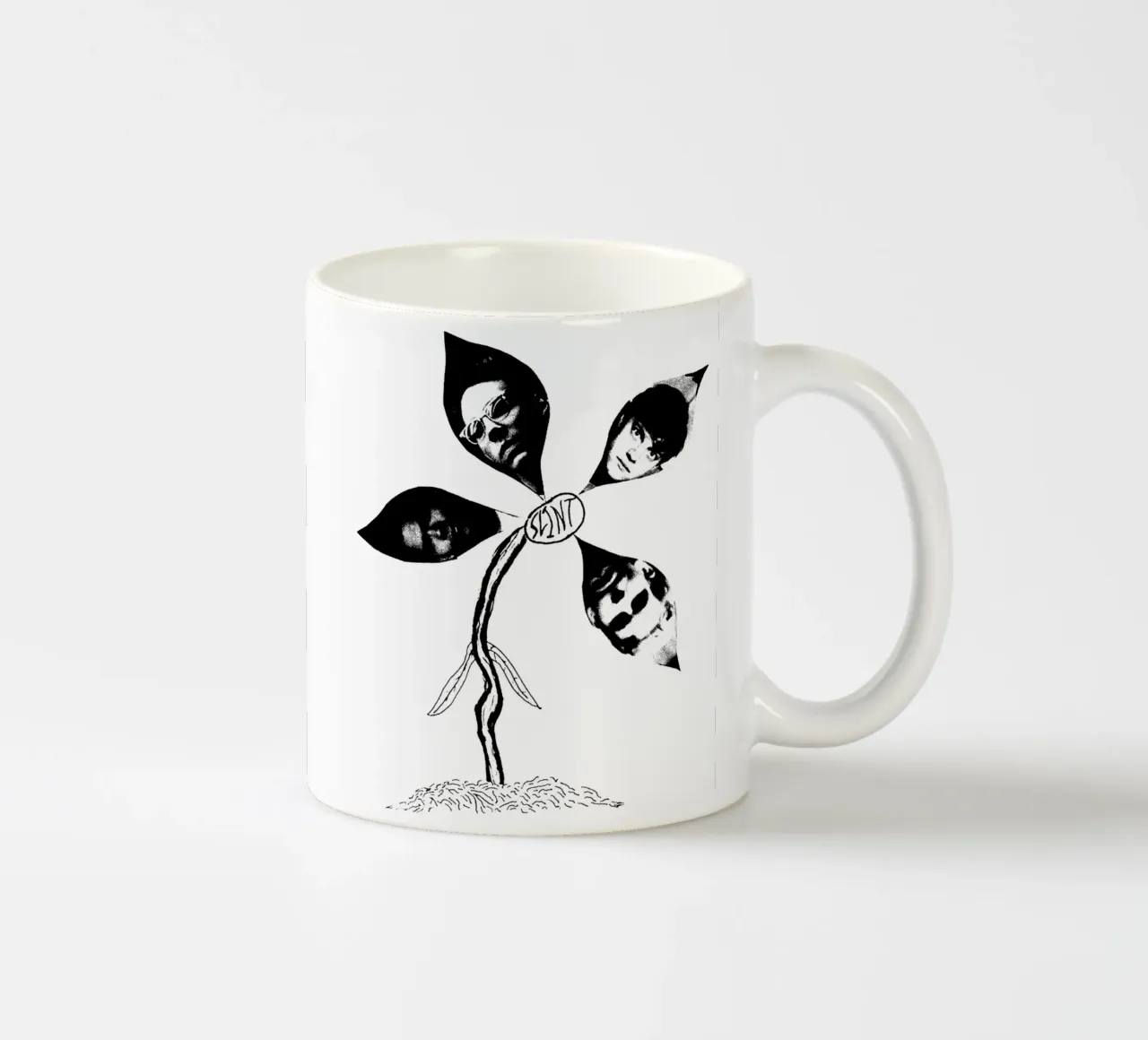 Silhouette Faccia di foglia - Slint tazza in ceramica da mannys_artt