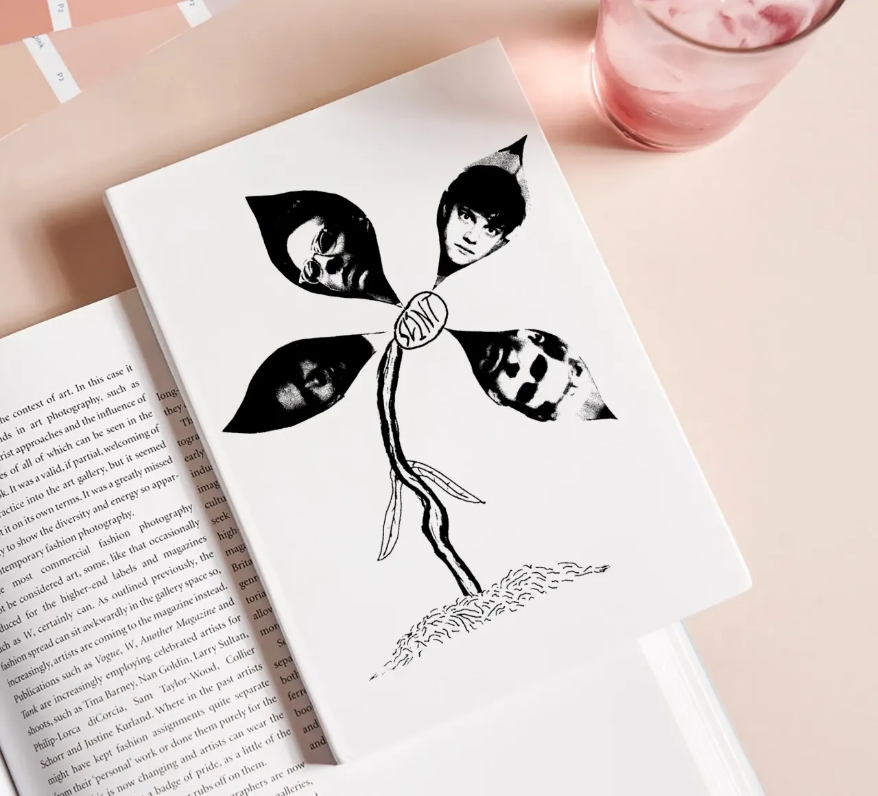 Silhouette Leaf face - Slint notebook by mannys_artt