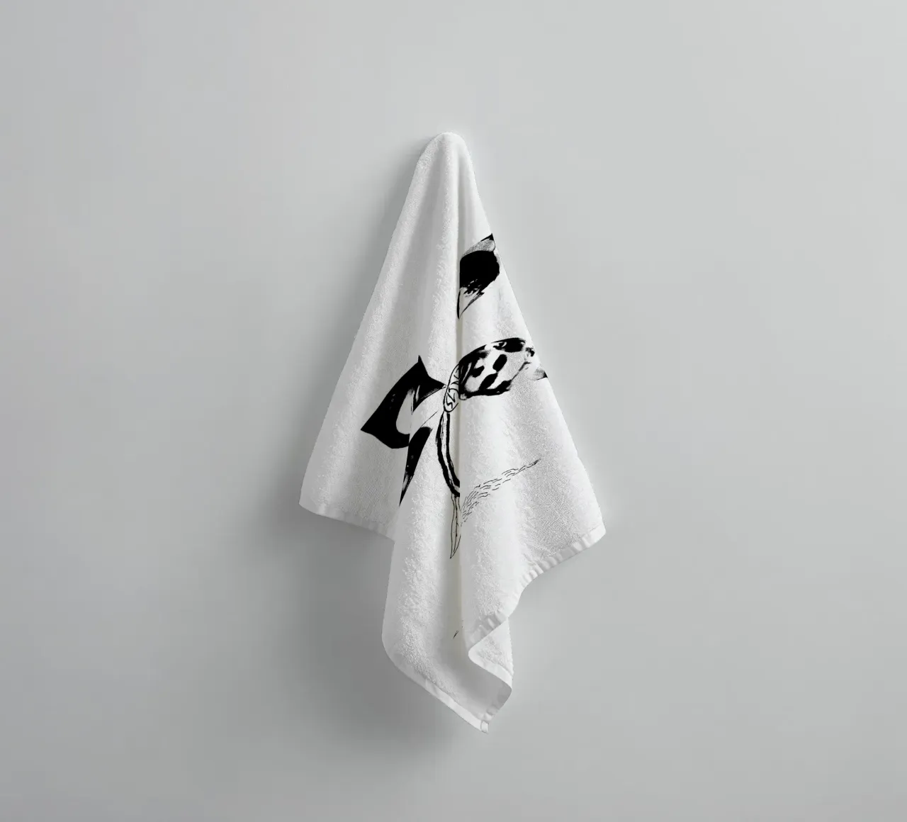 Silhouette Faccia di foglia - Slint asciugamano da bagno da mannys_artt