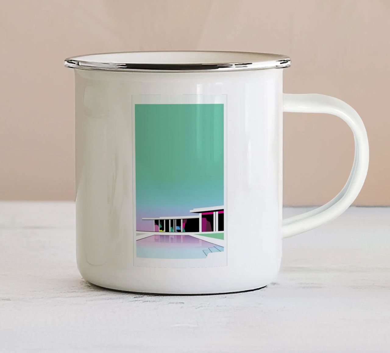 Less than zero mug en émail de Three Of The Possessed