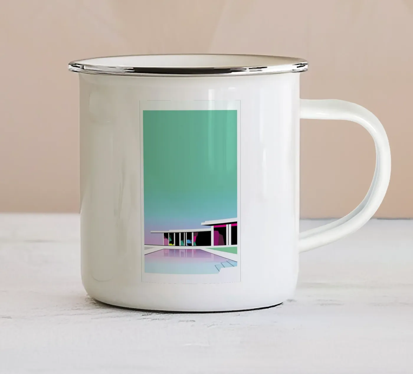Less than zero enamel mug by Three Of The Possessed