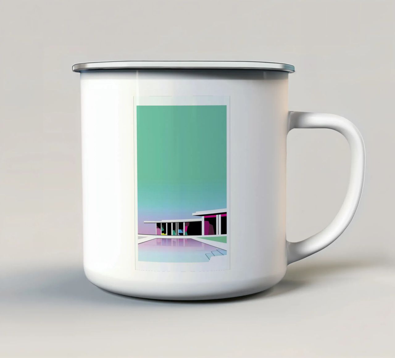 Less than zero mug en émail de Three Of The Possessed