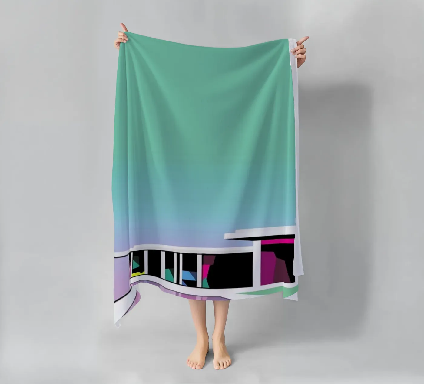 Less than zero beach towel by Three Of The Possessed