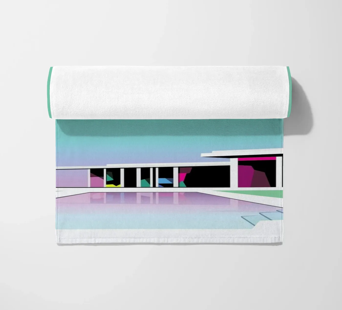 Less than zero beach towel by Three Of The Possessed