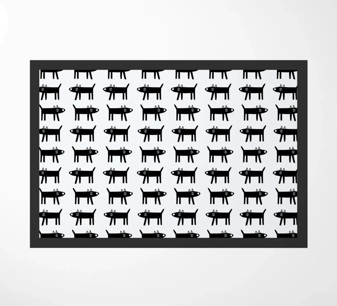 dog pattern 1 Fußmatte von Studio Teer