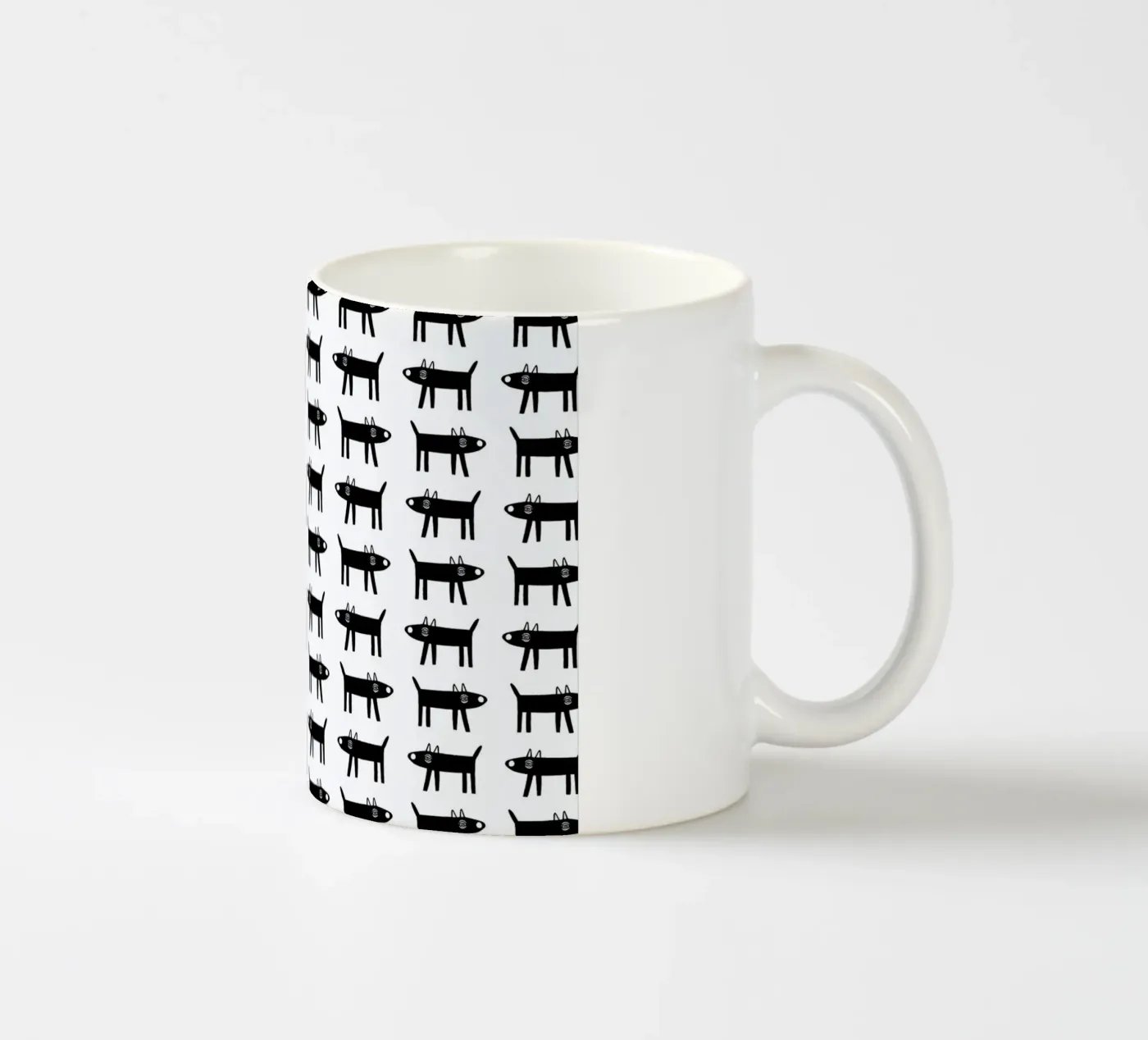 dog pattern 1 ceramic mug by Studio Teer