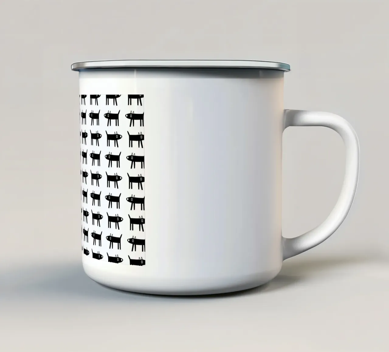 dog pattern 1 taza de esmalte de Studio Teer
