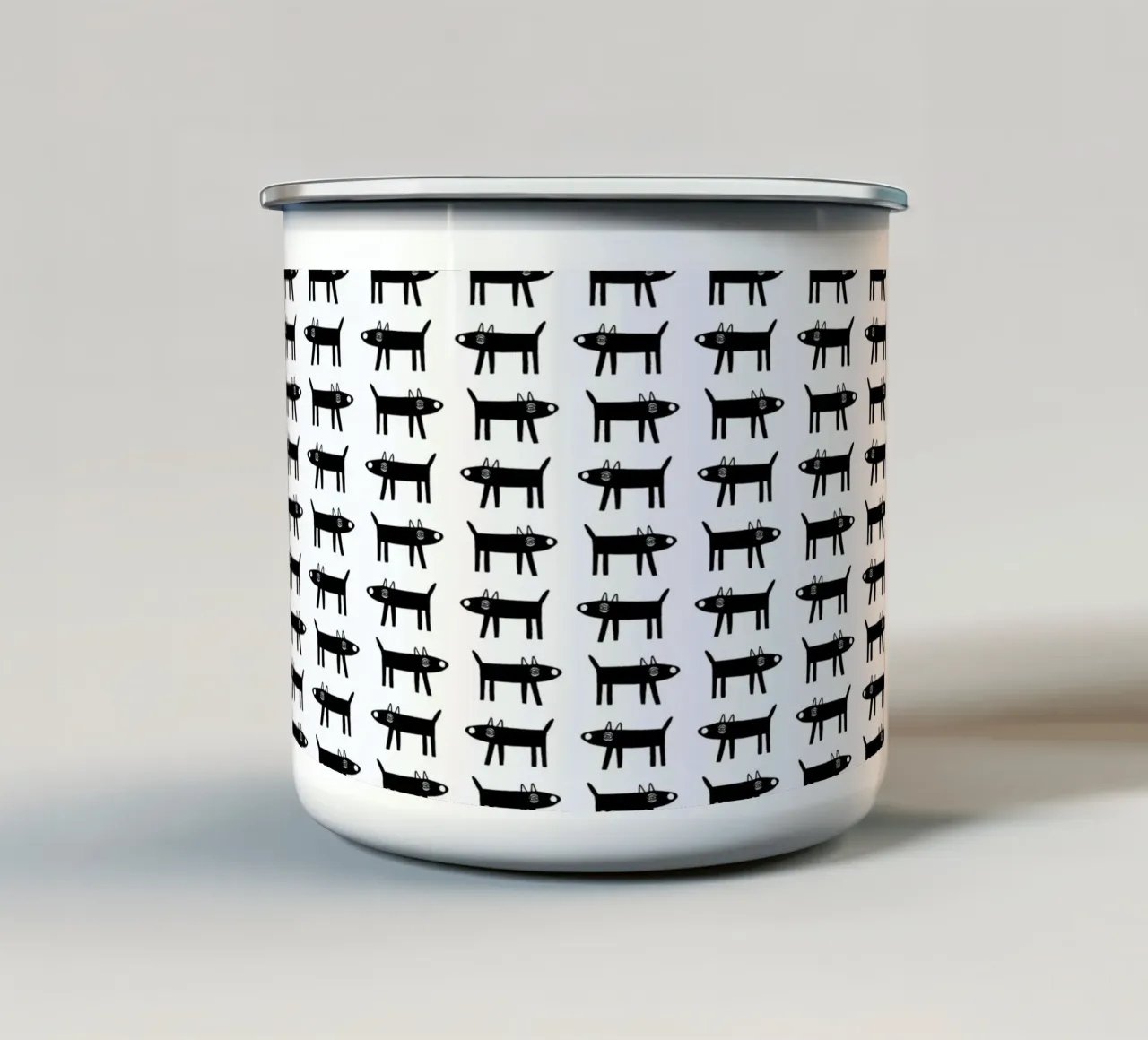 dog pattern 1 taza de esmalte de Studio Teer