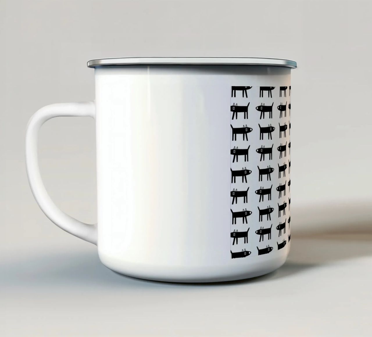 dog pattern 1 tazza in smalto da Studio Teer