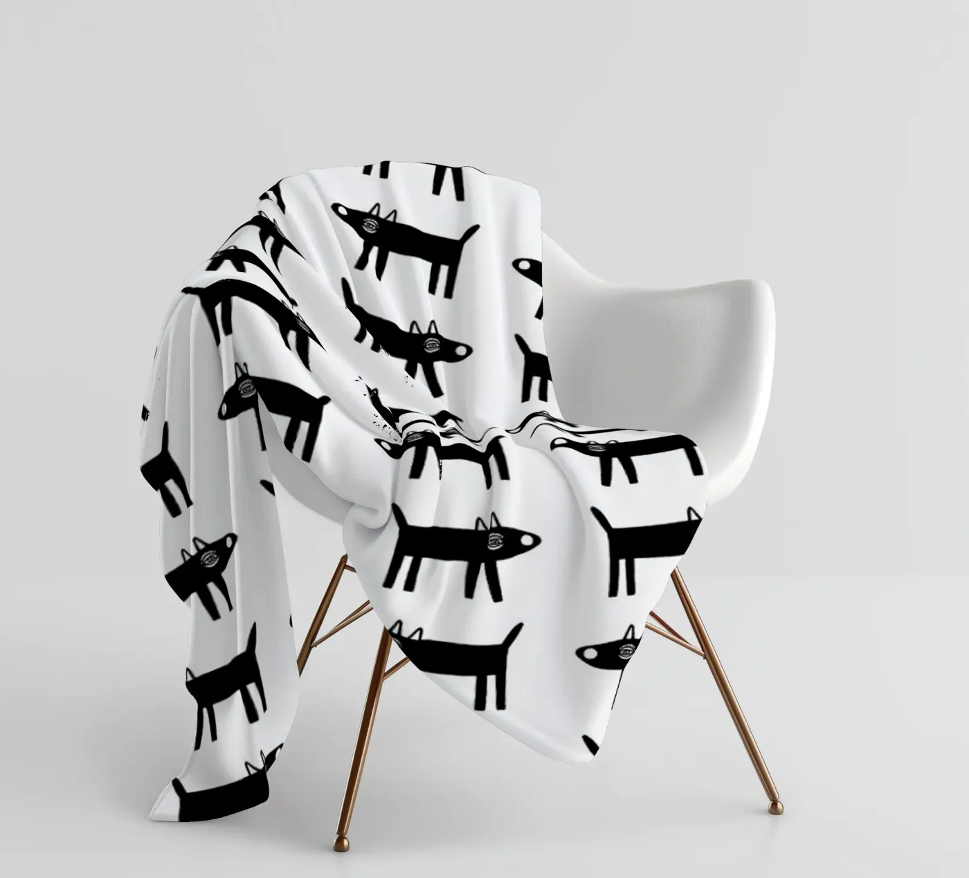 dog pattern 1 plaid polaire de Studio Teer