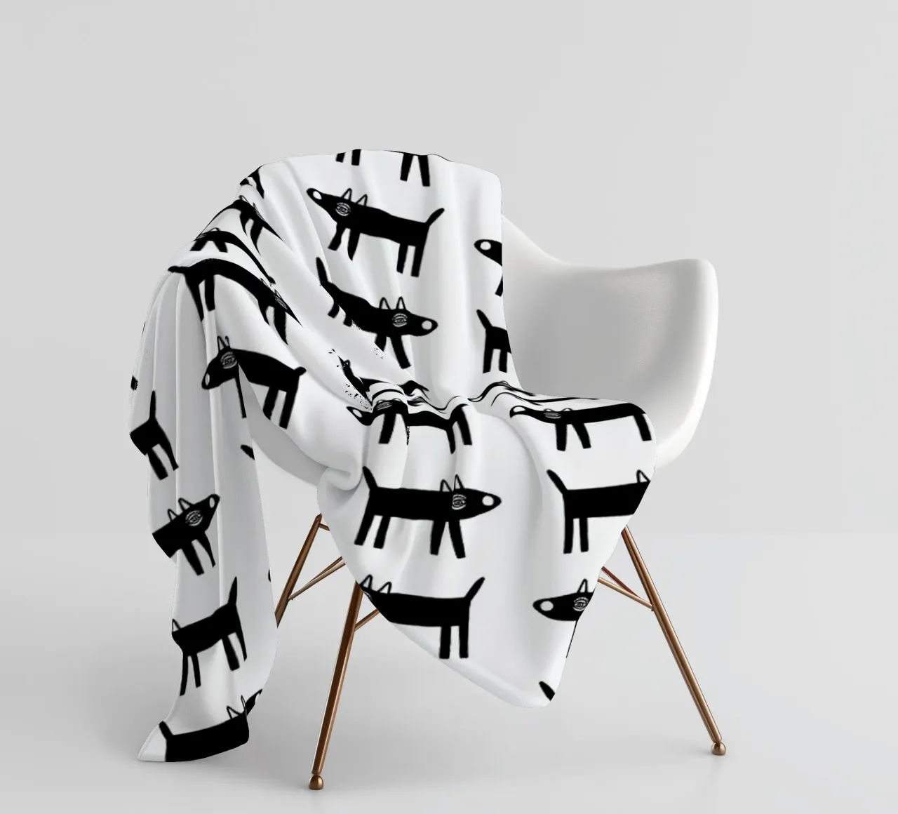 dog pattern 1 fleece blanket by Studio Teer