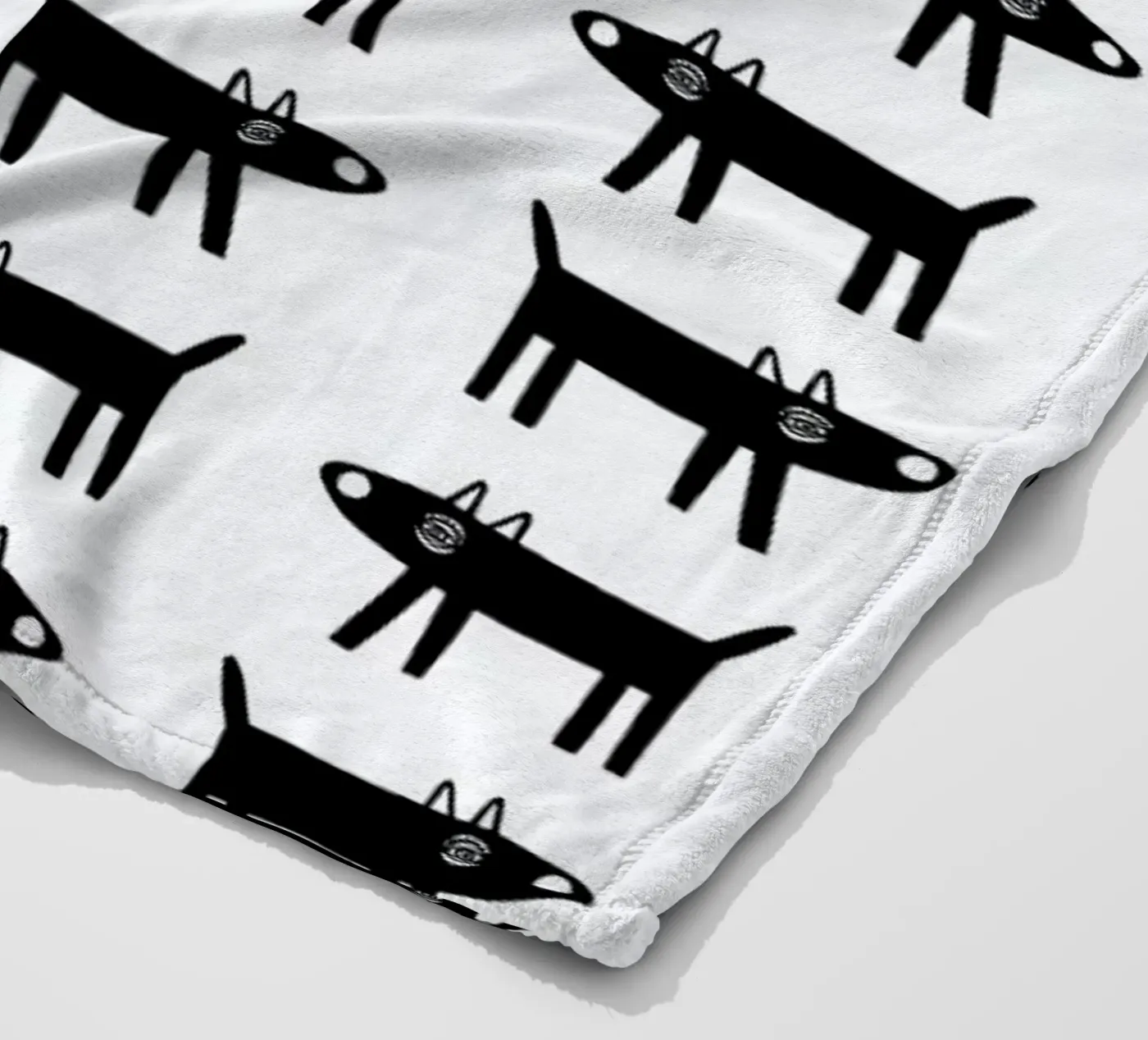 dog pattern 1 fleecedeken van Studio Teer