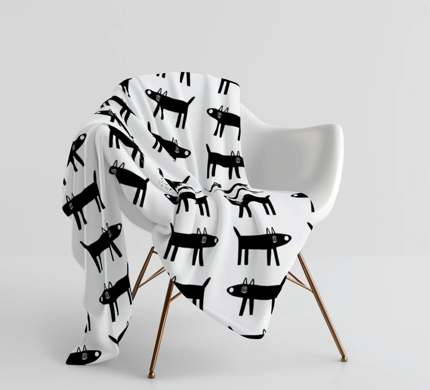 dog pattern 1 fleecedeken van Studio Teer