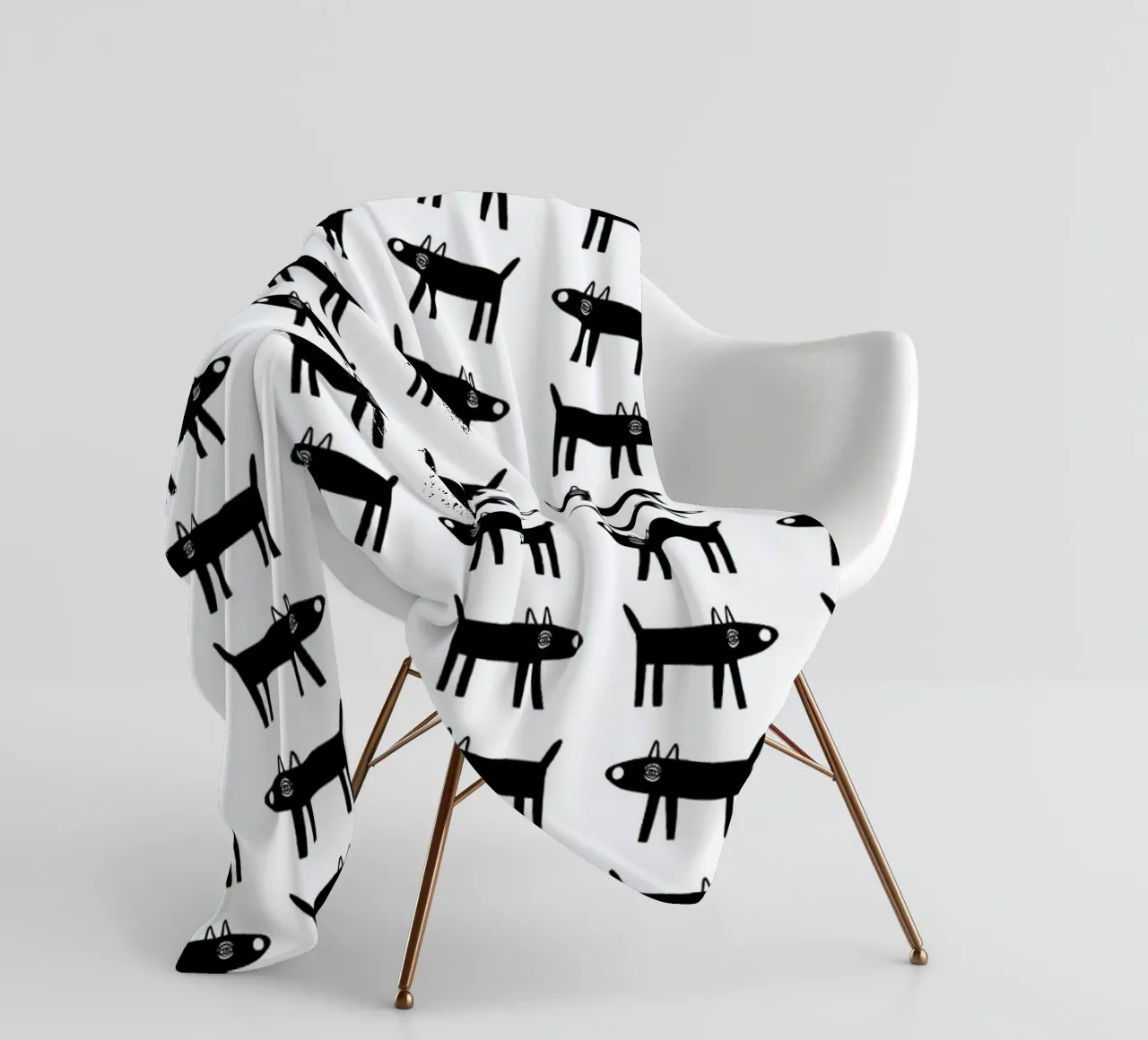 dog pattern 1 fleece blanket by Studio Teer